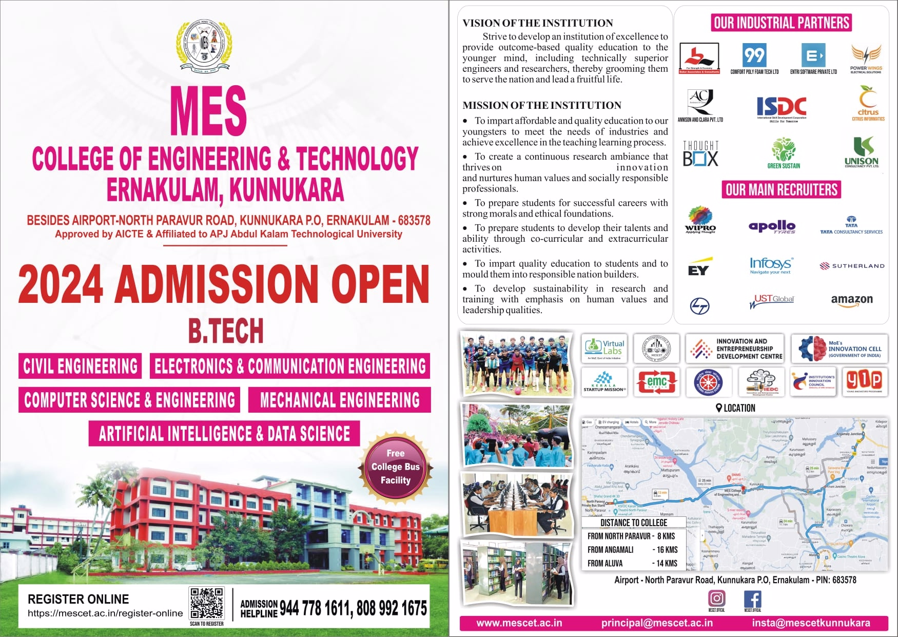 MES College of Engineering and Technology, Kunnukara - MESCET